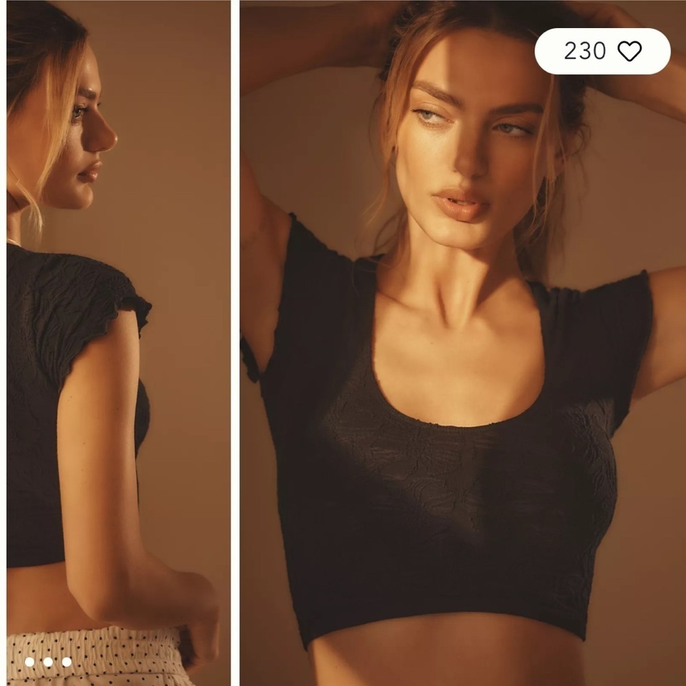 Anthropologie NWT Hannah Seamless‎ Textured Baby Tee Edition